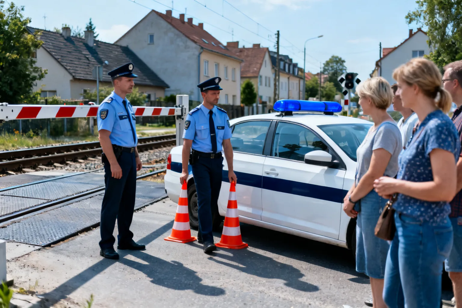 Małopolscy policjanci przypominają o ostrożności na przejazdach kolejowych