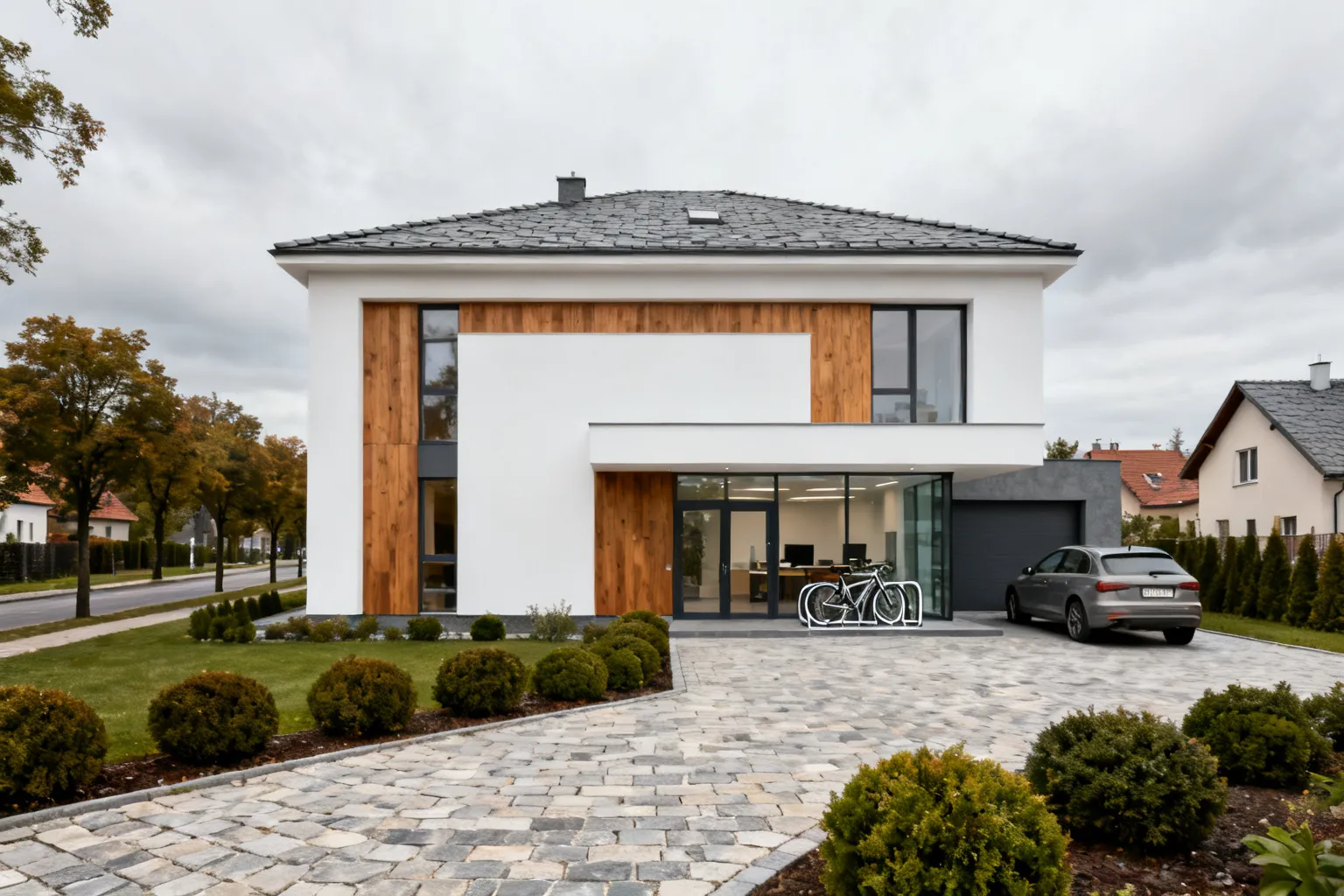 Willa Michała Wiśniewskiego w Łosiu — nowoczesna rezydencja ok. 570 m² z miejscem na biuro zespołu