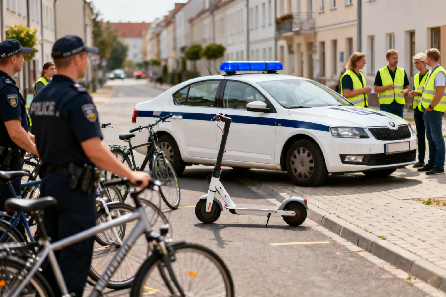 Dąbrowa Tarnowska: szkolenie policjantów o rowerach i hulajnogach elektrycznych