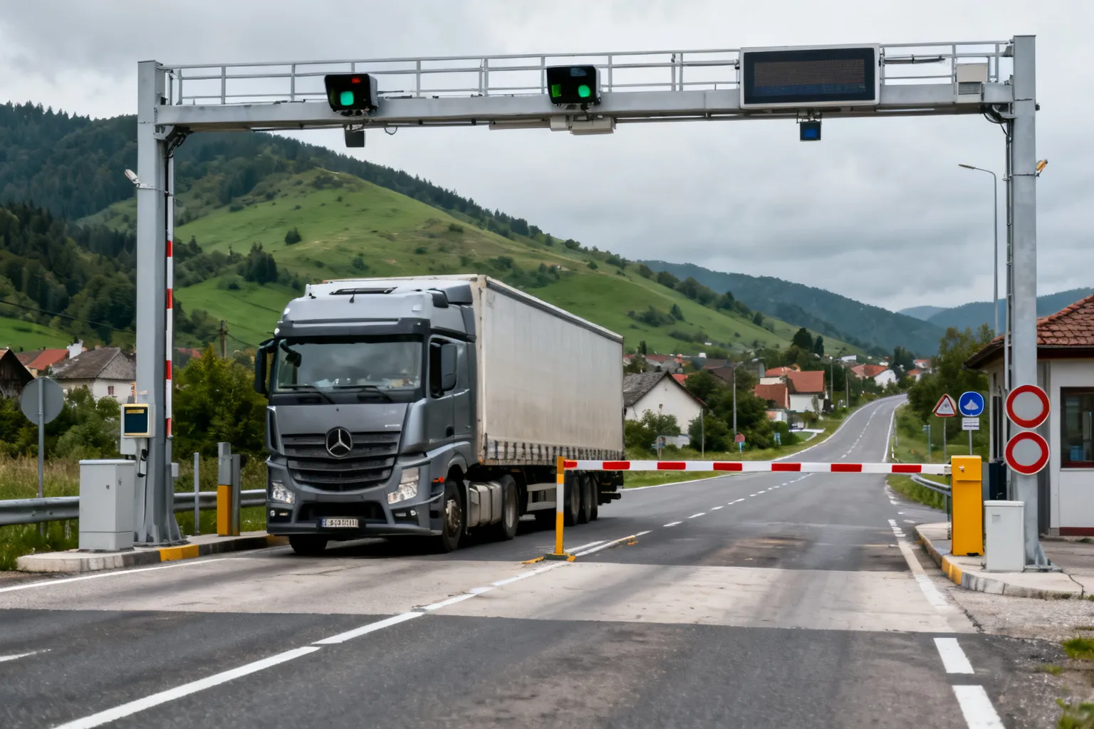 Wypadek ciężarówki w Chyżnem: bramownica e‑toll zablokowała przejście