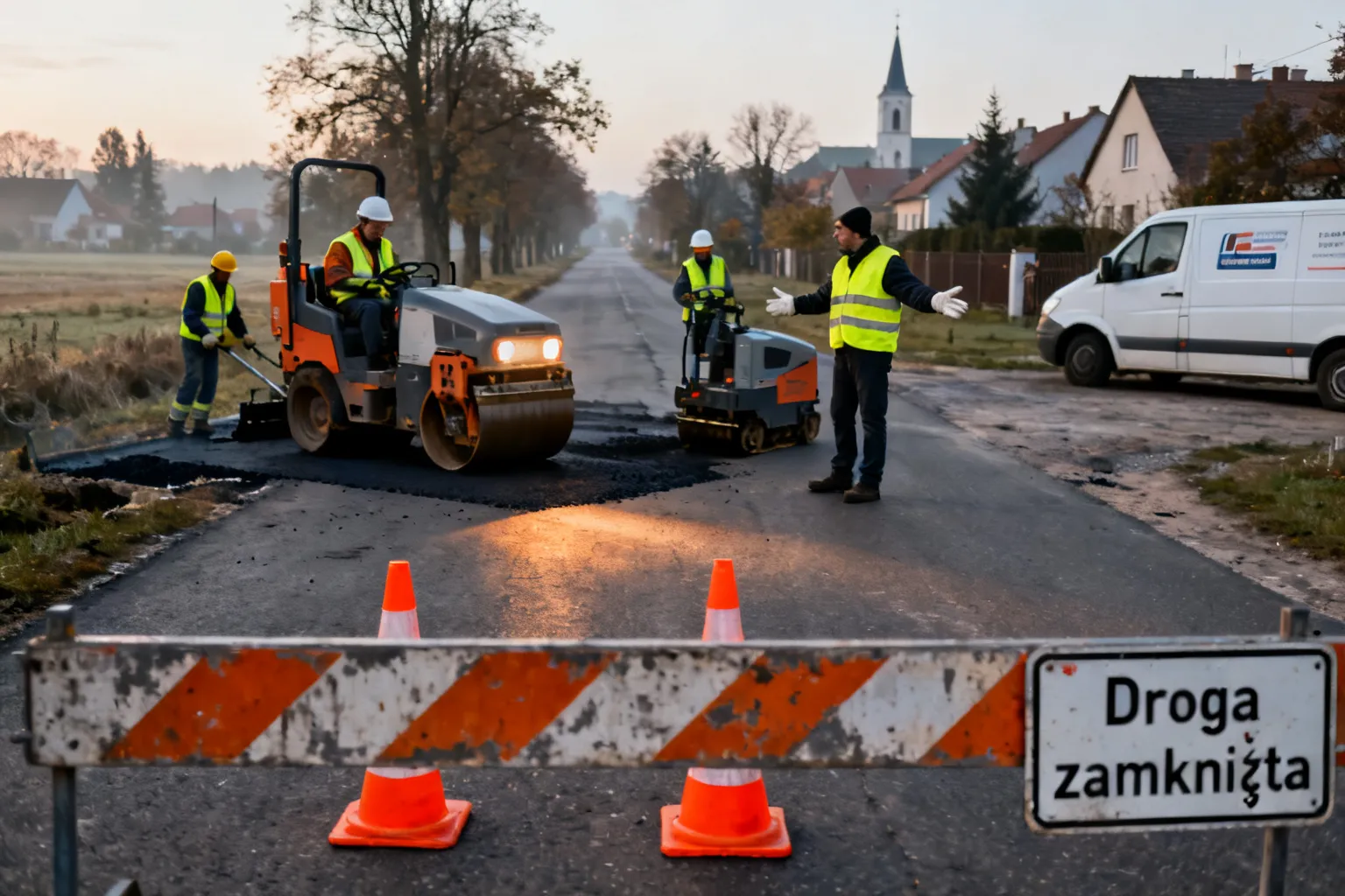 Zamknięta droga Tenczynek Rudno — remont 2,9 km w gminie Krzeszowice