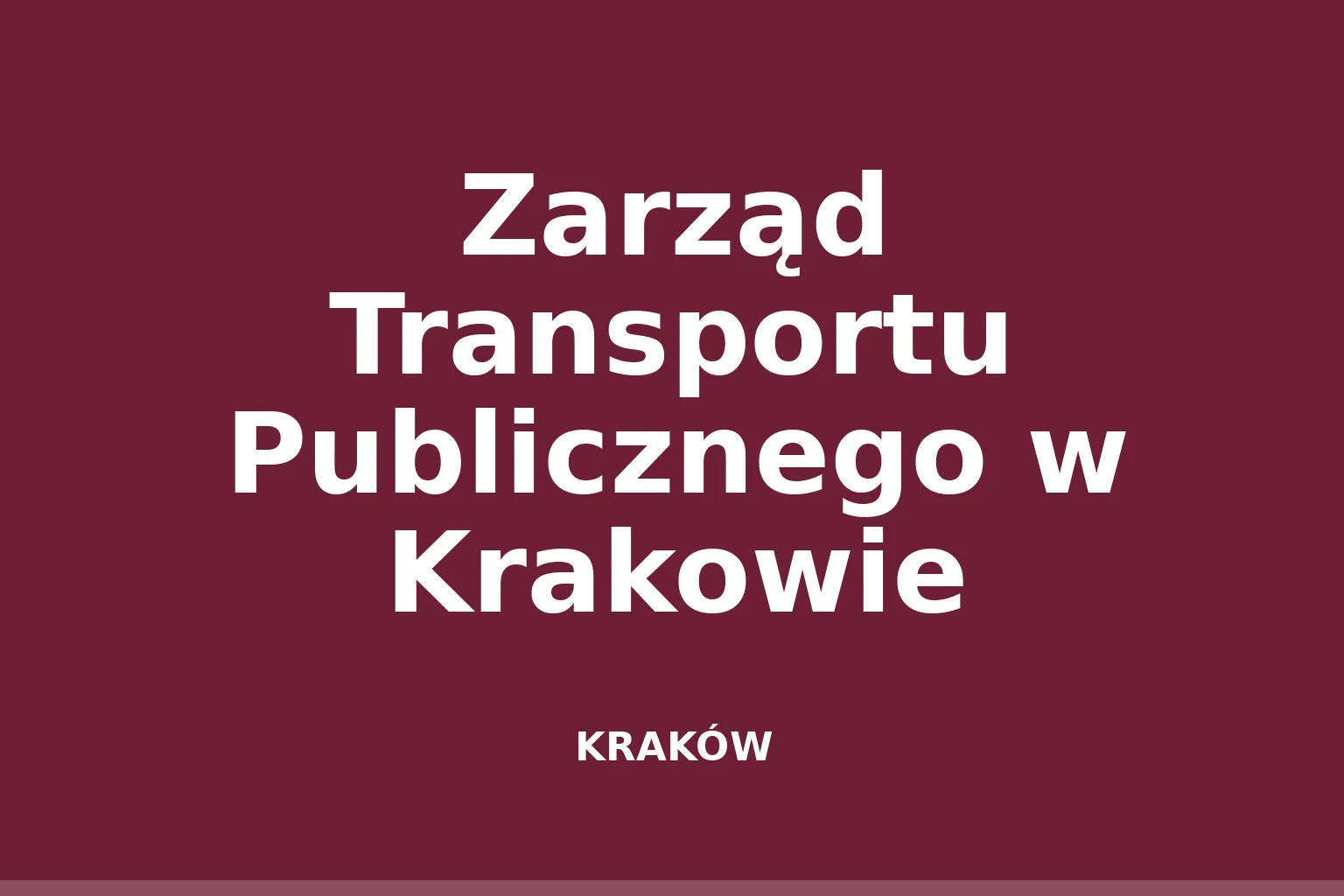 Zarząd Transportu Publicznego w Krakowie